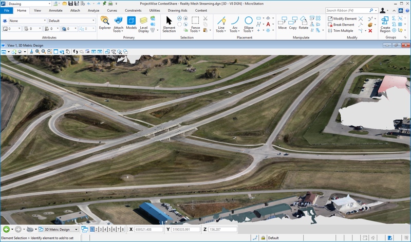 Share and consume engineering-ready reality data within Bentley software solutions using ProjectWise ContextShare cloud service. Image courtesy of Bentley Systems